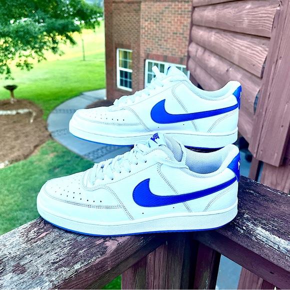 Nike Other - NIKE Court Vision White & Royal Blue